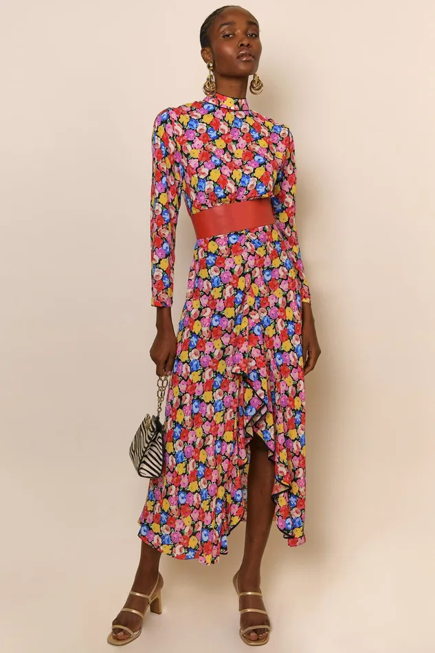 Dresses Women RIXO Cherie Multi English Rose