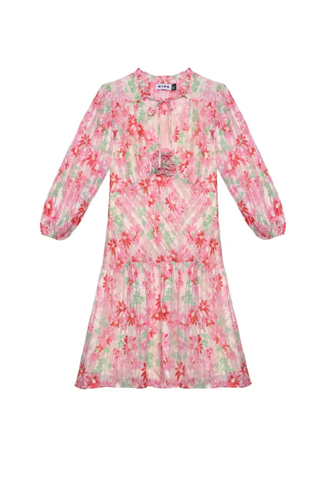 Dresses Women RIXO Devi Pink Daisy Trail Dresses Women RIXO Devi Pink Daisy Trail