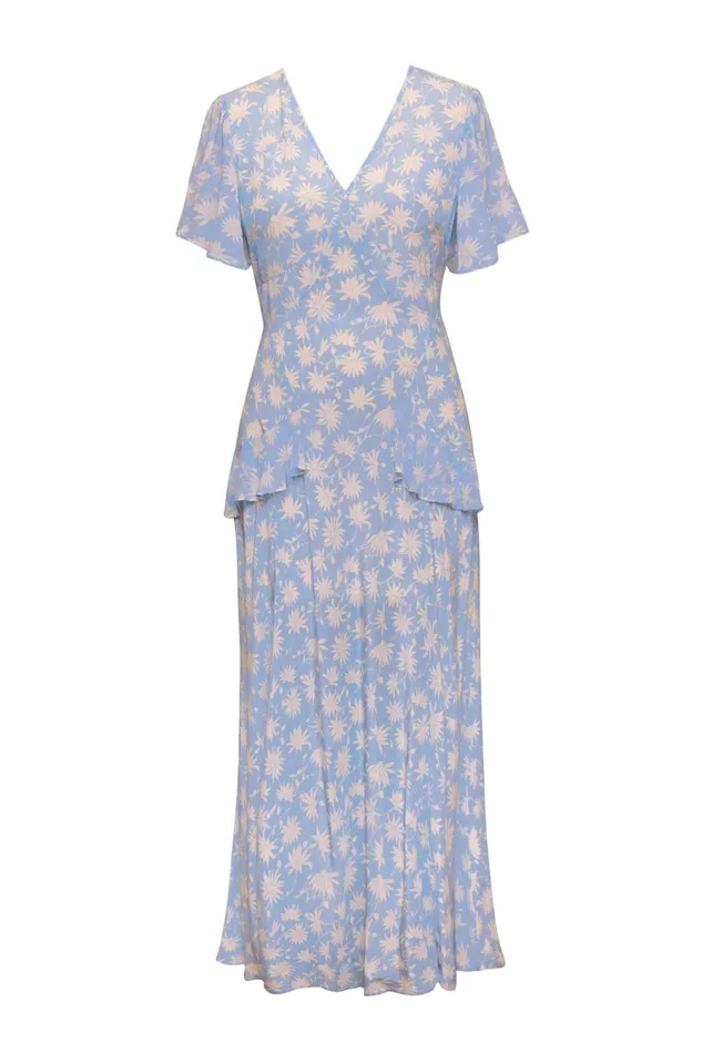 Dresses Women RIXO Evie Vintage Daisy Blue