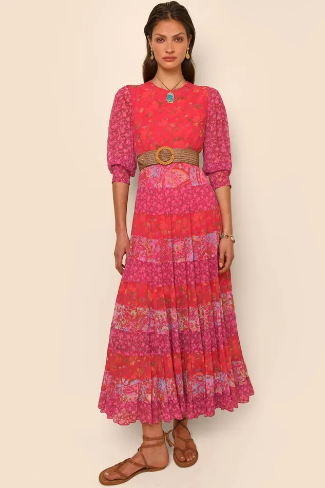 Dresses Women RIXO Kristen Havana Floral Plum Mix