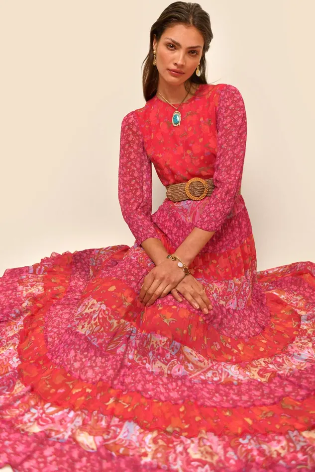 Dresses Women RIXO Kristen Havana Floral Plum Mix Dresses Women RIXO Kristen Havana Floral Plum Mix