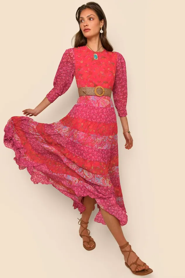 Dresses Women RIXO Kristen Havana Floral Plum Mix Dresses Women RIXO Kristen Havana Floral Plum Mix