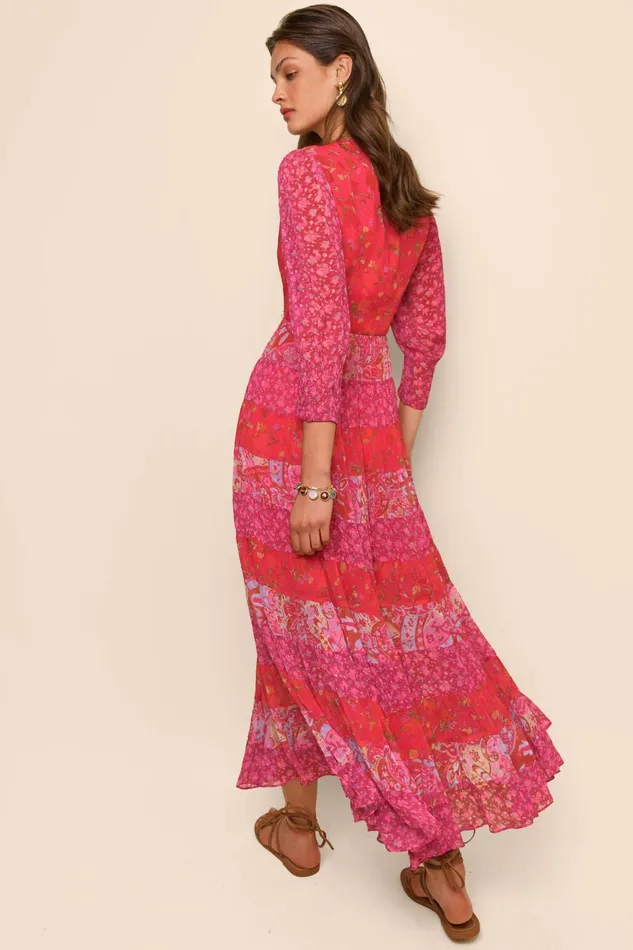 Dresses Women RIXO Kristen Havana Floral Plum Mix Dresses Women RIXO Kristen Havana Floral Plum Mix