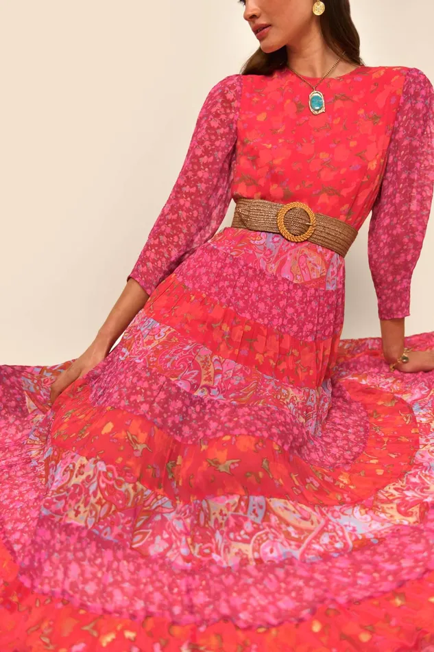 Dresses Women RIXO Kristen Havana Floral Plum Mix Dresses Women RIXO Kristen Havana Floral Plum Mix