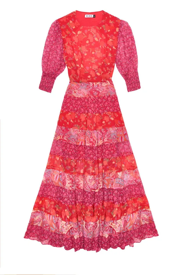 Dresses Women RIXO Kristen Havana Floral Plum Mix Dresses Women RIXO Kristen Havana Floral Plum Mix