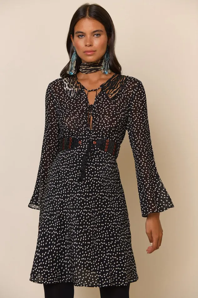 Dresses Women RIXO Malibu Bohemia Leopard Polka Mix