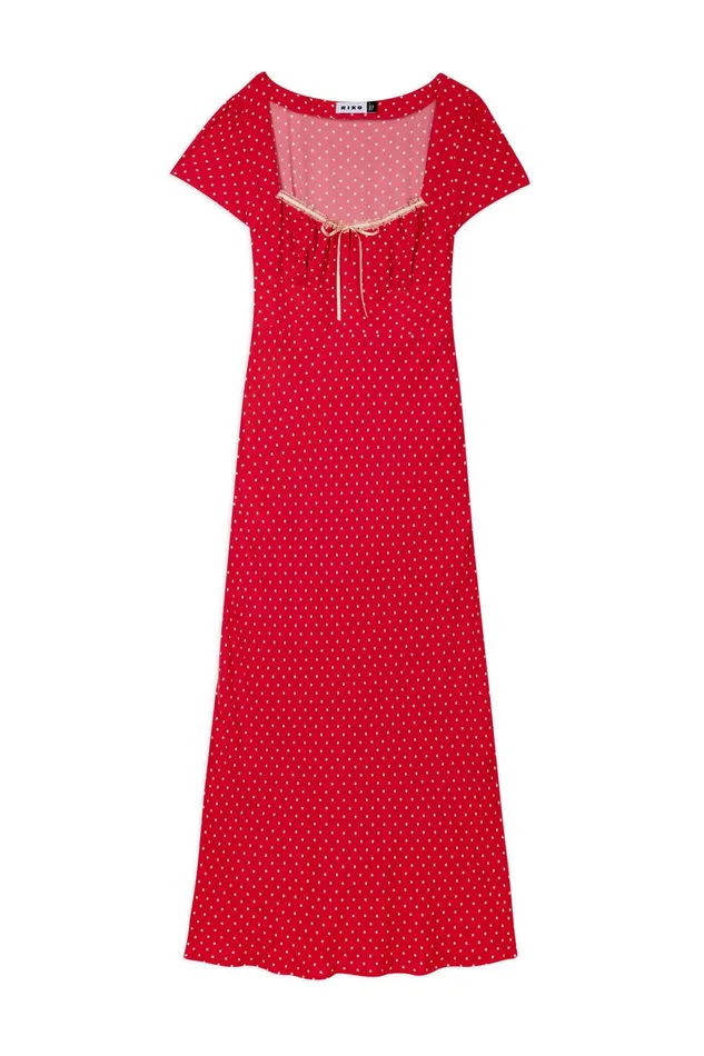 Dresses Women RIXO Marisa Spot Red Dresses Women RIXO Marisa Spot Red