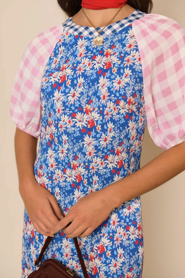 Dresses Women RIXO Medora Blue Daisy Trail Mix Dresses Women RIXO Medora Blue Daisy Trail Mix