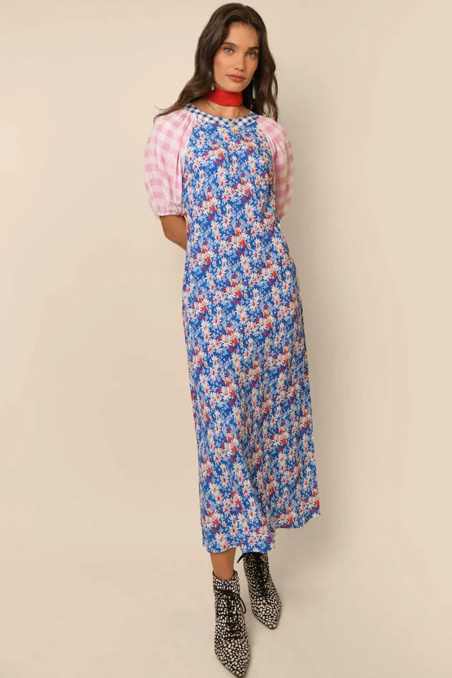 Dresses Women RIXO Medora Blue Daisy Trail Mix Dresses Women RIXO Medora Blue Daisy Trail Mix