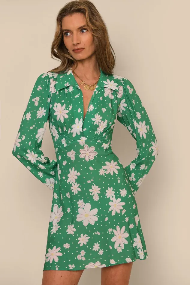 Dresses Women RIXO Renata Green Daisy Dream Dresses Women RIXO Renata Green Daisy Dream