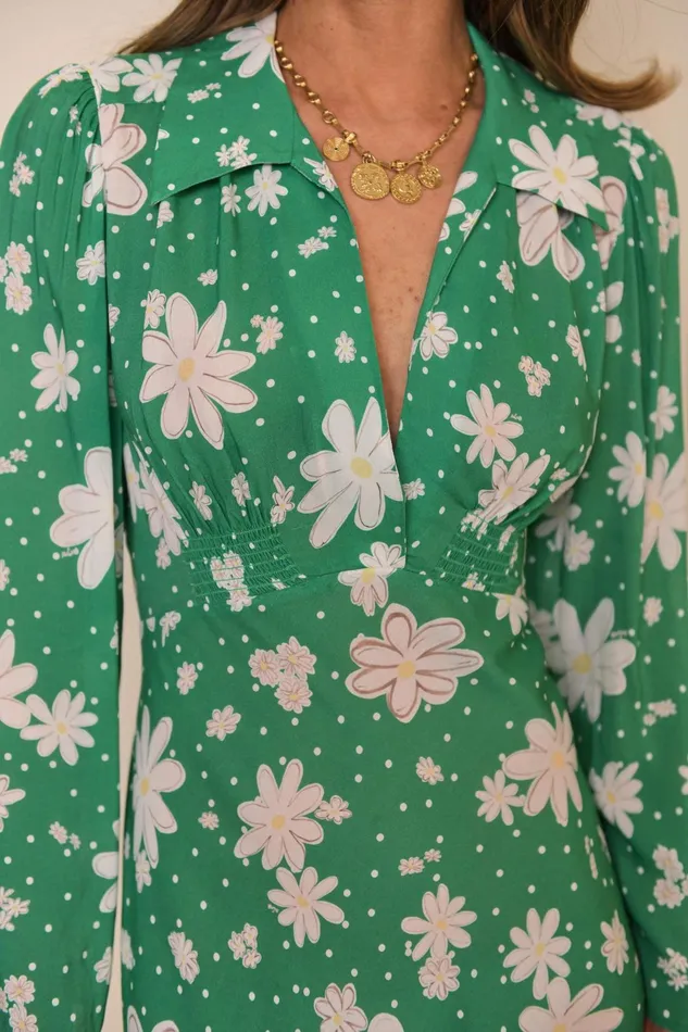 Dresses Women RIXO Renata Green Daisy Dream Dresses Women RIXO Renata Green Daisy Dream