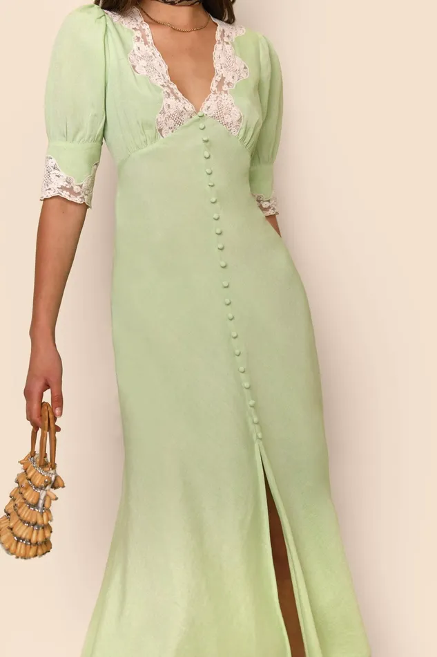 Dresses Women RIXO Simone Green Dresses Women RIXO Simone Green