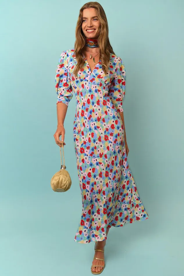 Dresses Women RIXO Zadie Spring Ink Floral
