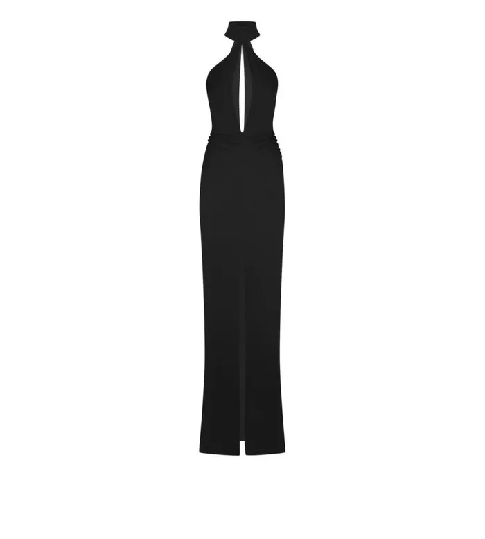 Dresses Women TOM FORD LIGHT LUSTROUS VISCOSE JERSEY EVENING DRESS Black