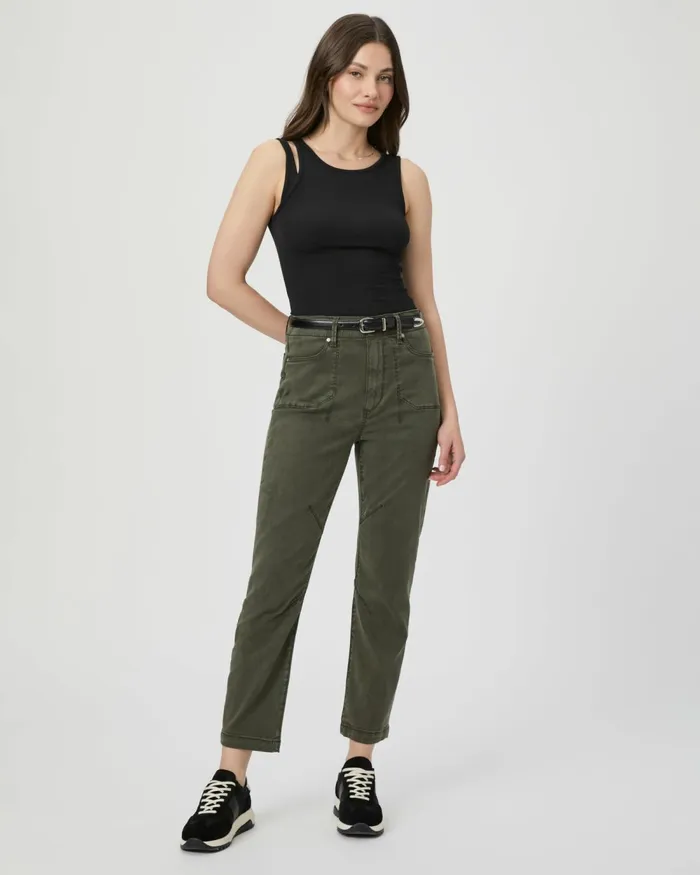 Drew Straight Pant 8211 Forester Green Women PAIGE Pants