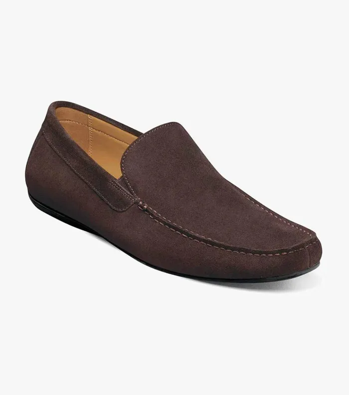 Dubino Moc Toe Venetian Slip On Chocolate Men Florsheim Dress Shoes