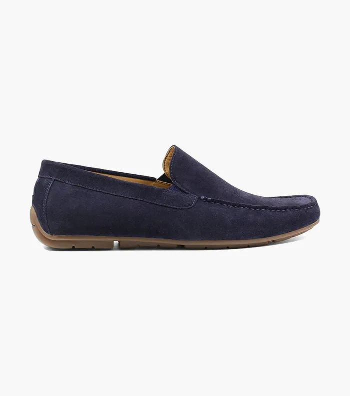 Dubino Moc Toe Venetian Slip On Navy Suede Men Florsheim Dress Shoes