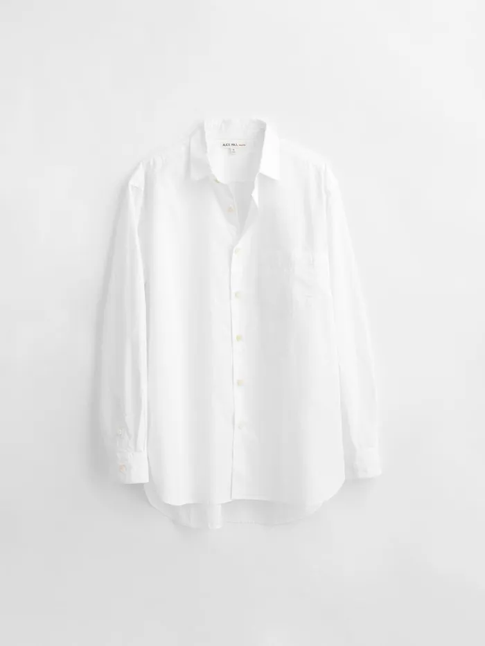 Easy Shirt In Cotton Poplin White Men Alex Mill Shirts