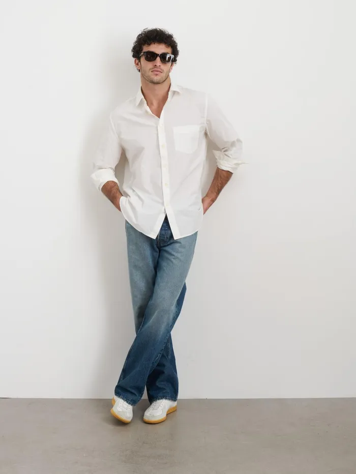 Easy Shirt In Cotton Poplin White Men Alex Mill Shirts