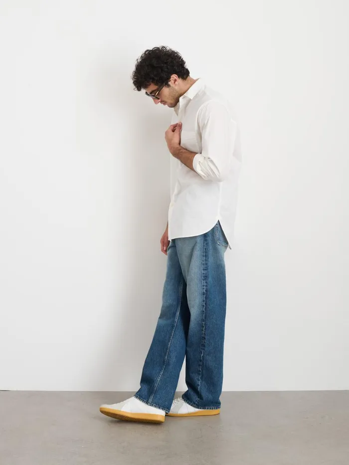 Easy Shirt In Cotton Poplin White Men Alex Mill Shirts