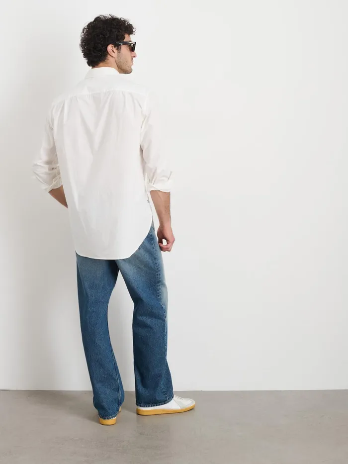 Easy Shirt In Cotton Poplin White Men Alex Mill Shirts