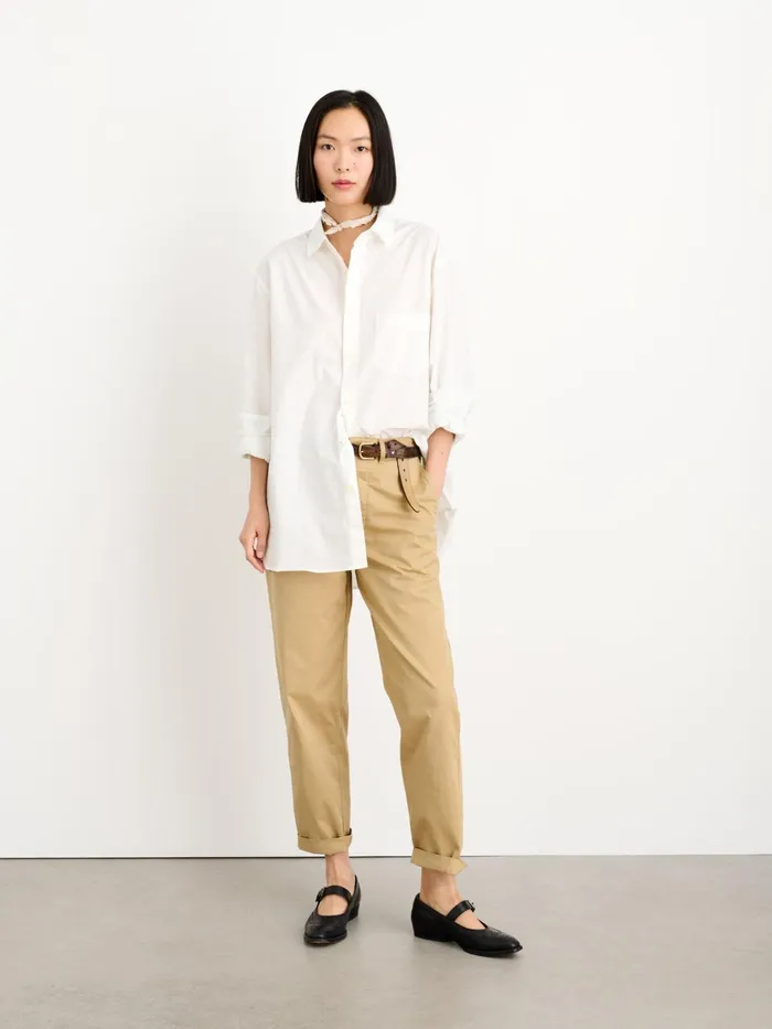 Easy Shirt In Cotton Poplin White Men Alex Mill Shirts