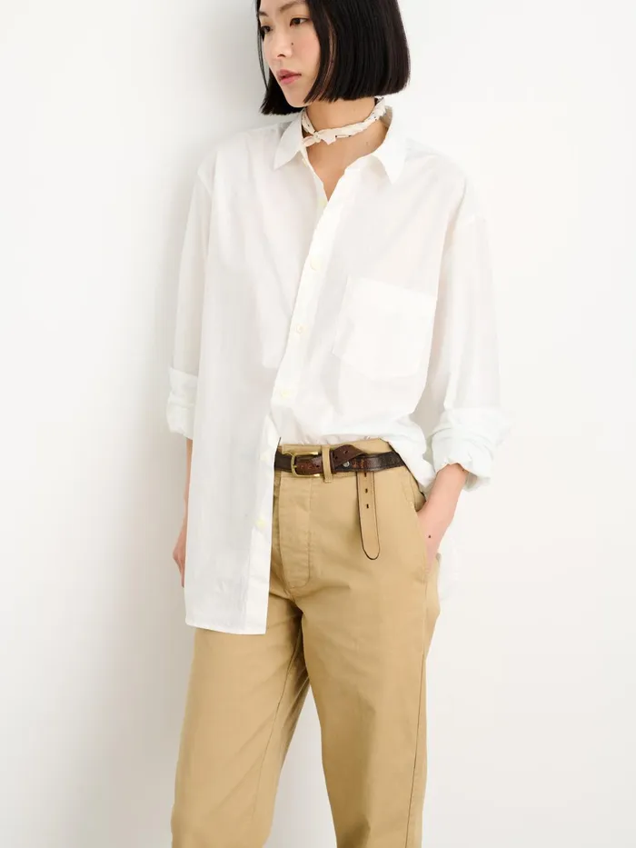 Easy Shirt In Cotton Poplin White Men Alex Mill Shirts