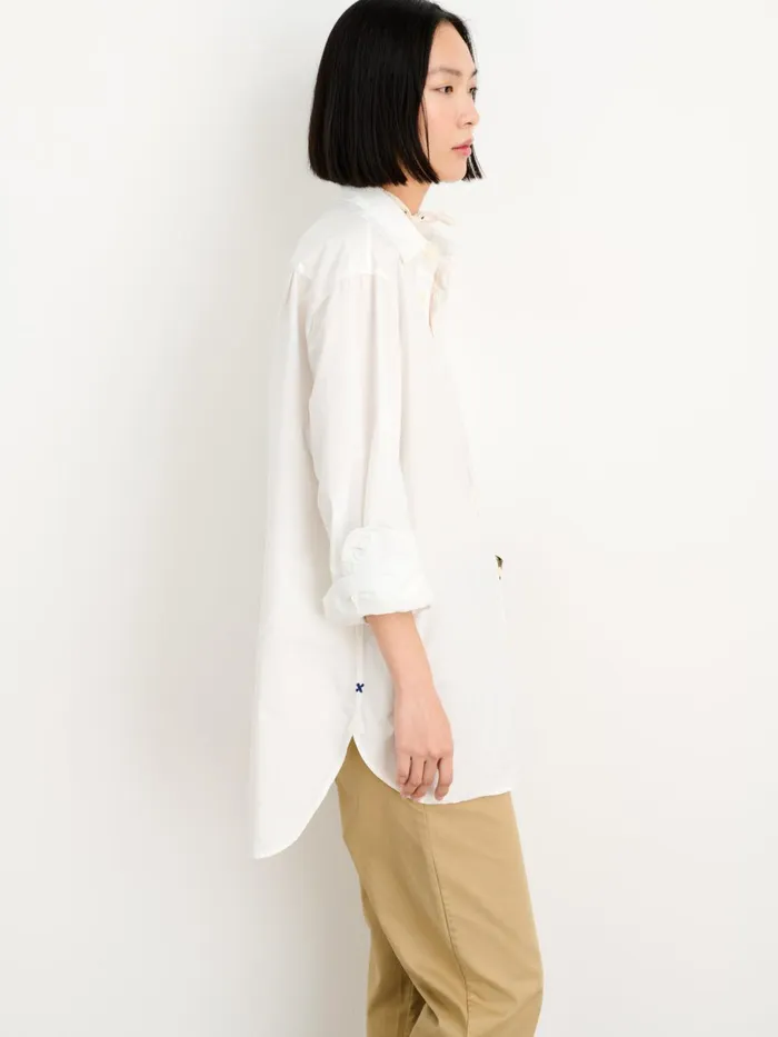 Easy Shirt In Cotton Poplin White Men Alex Mill Shirts