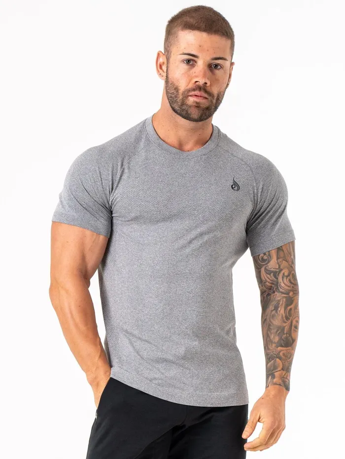 Element Seamless TShirt 8211 Charcoal Marl Men Ryderwear Tops