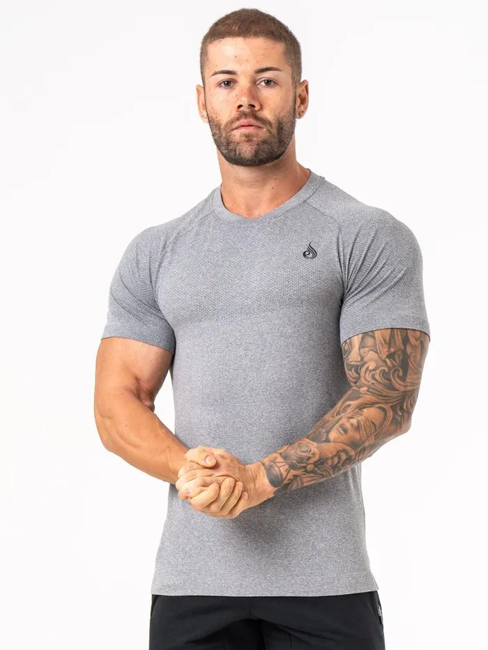 Element Seamless TShirt 8211 Charcoal Marl Men Ryderwear Tops