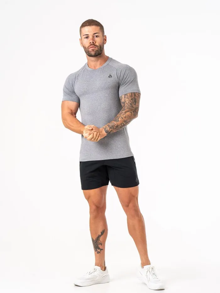 Element Seamless TShirt 8211 Charcoal Marl Men Ryderwear Tops