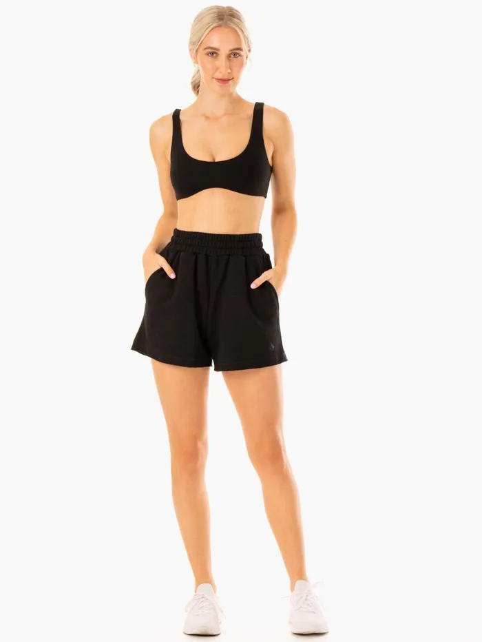 Elevate Track Short 8211 Black Women Ryderwear Gym Shorts
