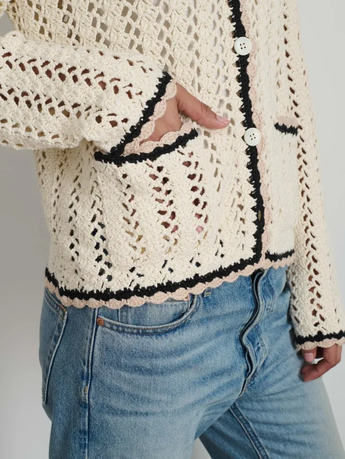 Ella HandCrochet Cardigan Women Alex Mill Sweaters