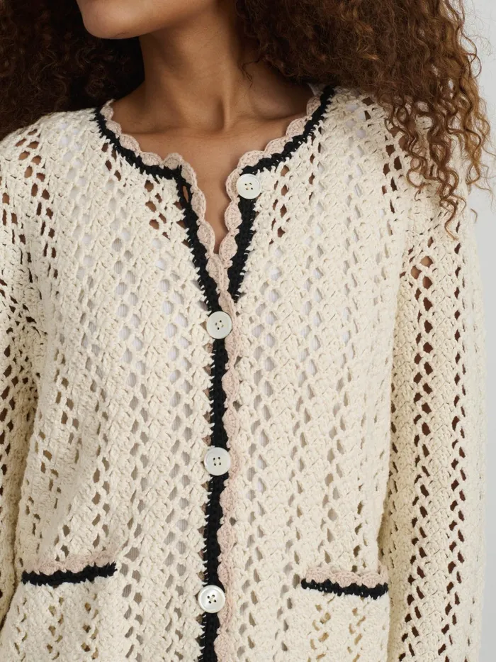 Ella HandCrochet Cardigan Women Alex Mill Sweaters