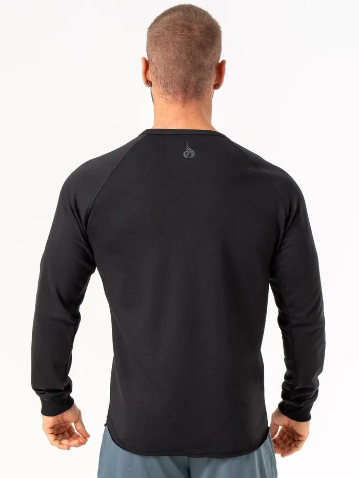 Energy Crew Neck 8211 Black Men Ryderwear Sweaters and Hoodies