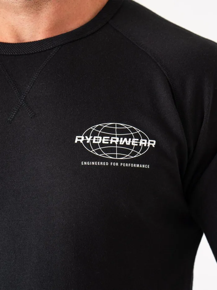 Energy Crew Neck 8211 Black Men Ryderwear Sweaters and Hoodies