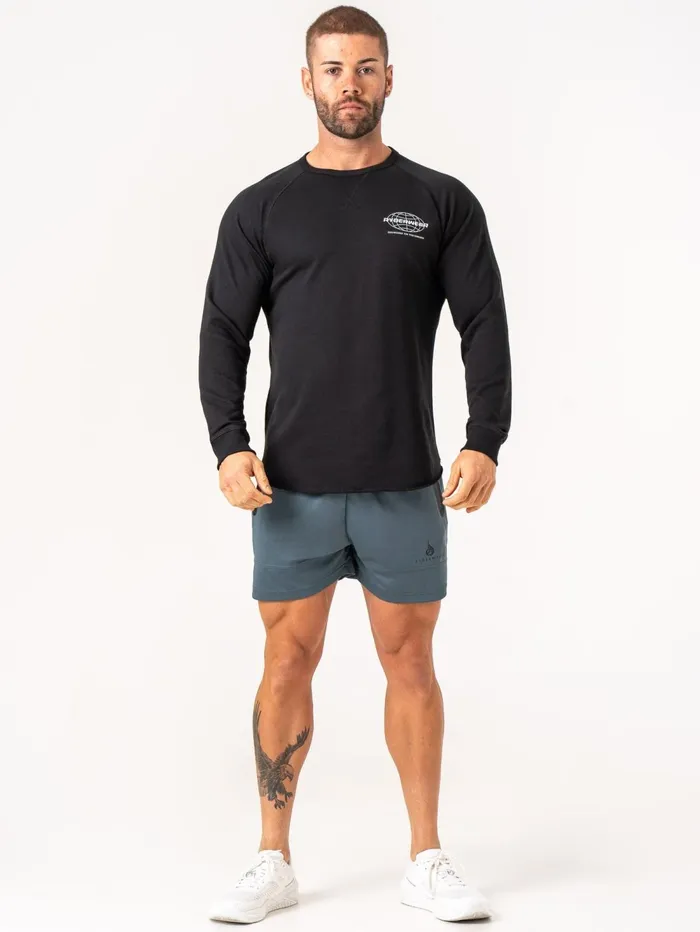 Energy Crew Neck 8211 Black Men Ryderwear Sweaters and Hoodies