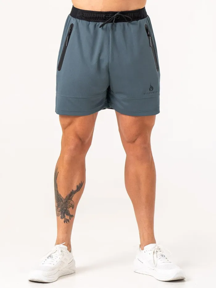 Energy Mesh Shorts 8211 Petrol Men Ryderwear Gym Shorts