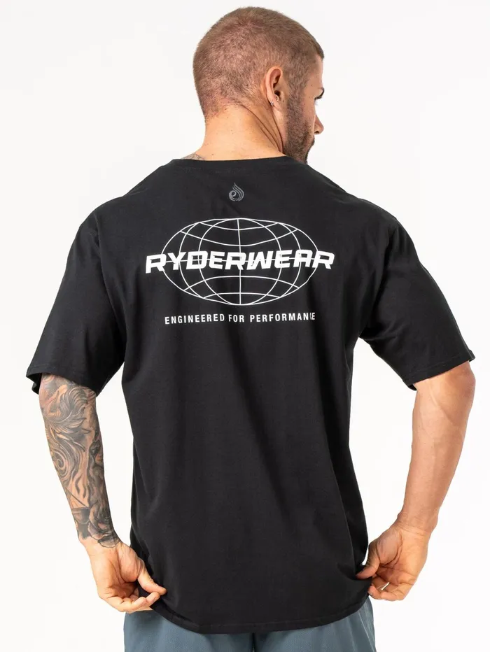 Energy Oversized TShirt 8211 Black Men Ryderwear TShirts