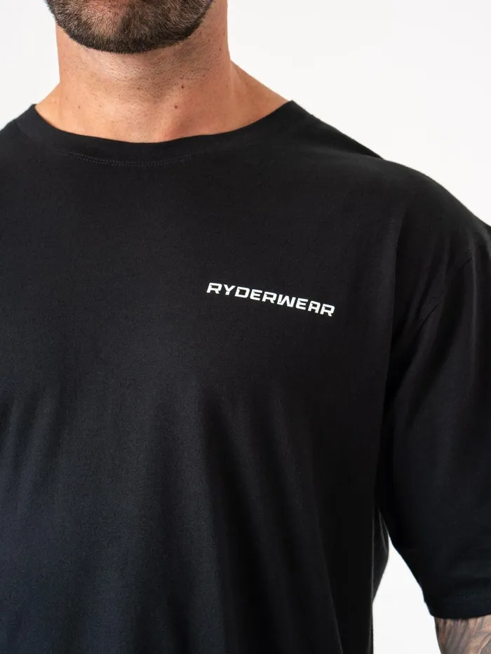 Energy Oversized TShirt 8211 Black Men Ryderwear TShirts