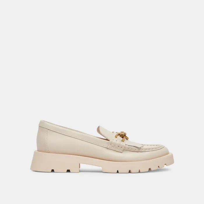 Erna Flats Ivory Leather Women Dolce Vita Flats and Loafers