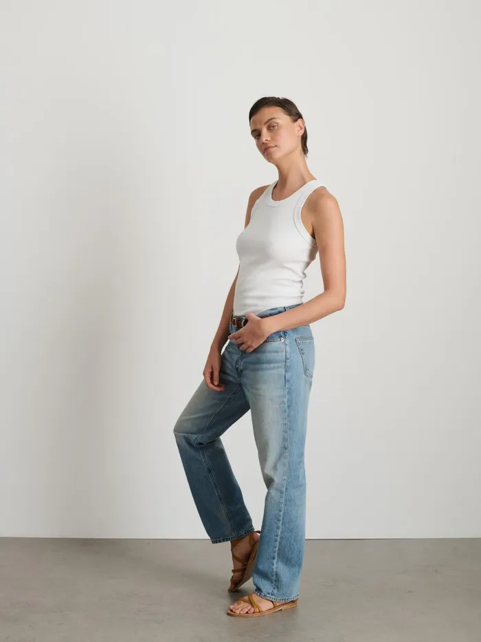 Everyday Rib Tank Sea Salt Women Alex Mill Tees Tanks