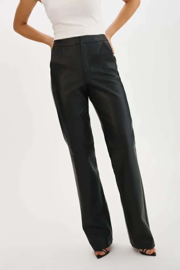Evin Leather Pants Black Women Lamarque PANTS