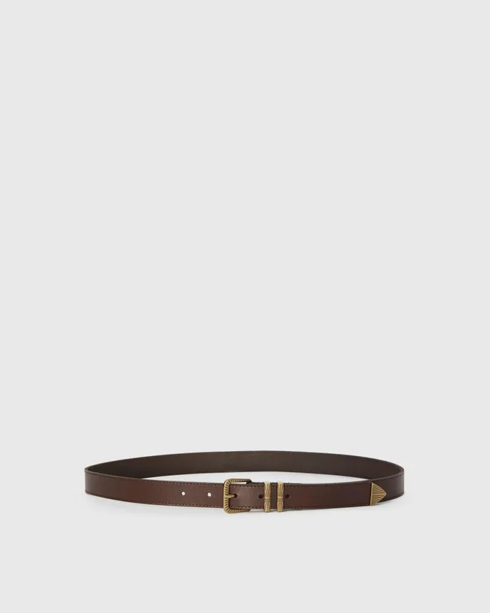 Exclusive Hunter Belt 8211 Mahogany Leather Women PAIGE Shop Belts