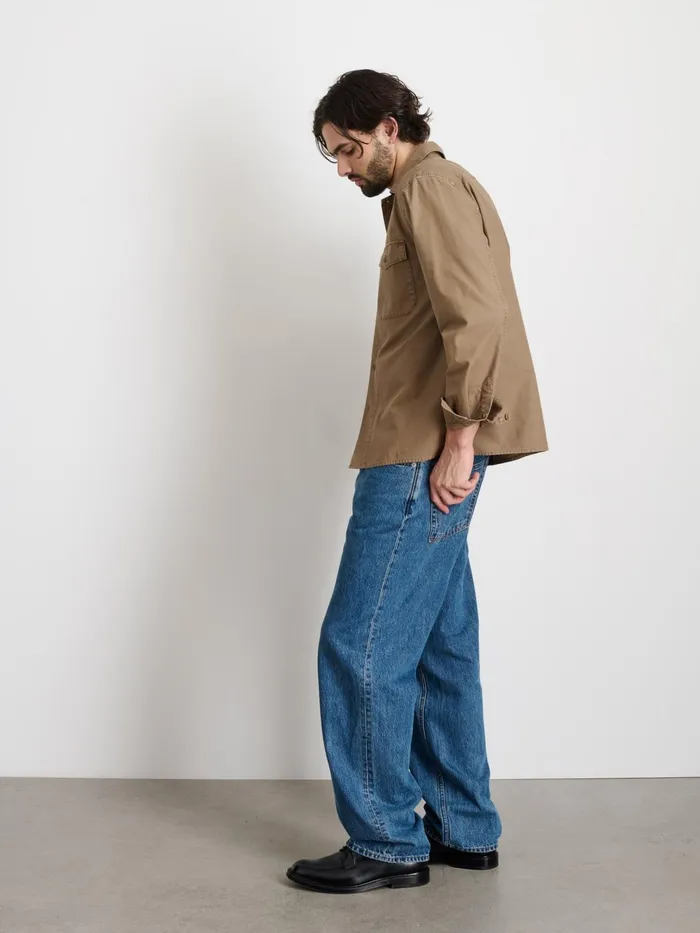 Field Shirt In Crosshatch Cotton Petrified Oak Men Alex Mill Shirts