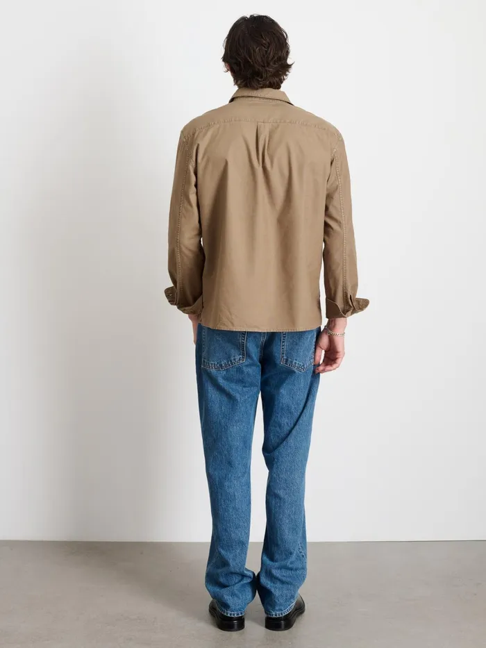 Field Shirt In Crosshatch Cotton Petrified Oak Men Alex Mill Shirts