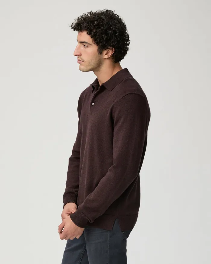 Finsbury Sweater Polo 8211 Heathered Bordeaux Men PAIGE Sweaters and Sweatshirts Finsbury Sweater Polo 8211 Heathered Bordeaux Men PAIGE Sweaters and Sweatshirts