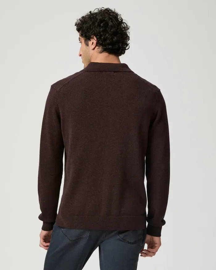 Finsbury Sweater Polo 8211 Heathered Bordeaux Men PAIGE Sweaters and Sweatshirts Finsbury Sweater Polo 8211 Heathered Bordeaux Men PAIGE Sweaters and Sweatshirts