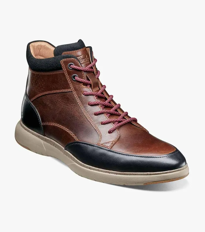 Flair Moc Toe Lace Up Boot Brown Multi Men Florsheim Casual Shoes