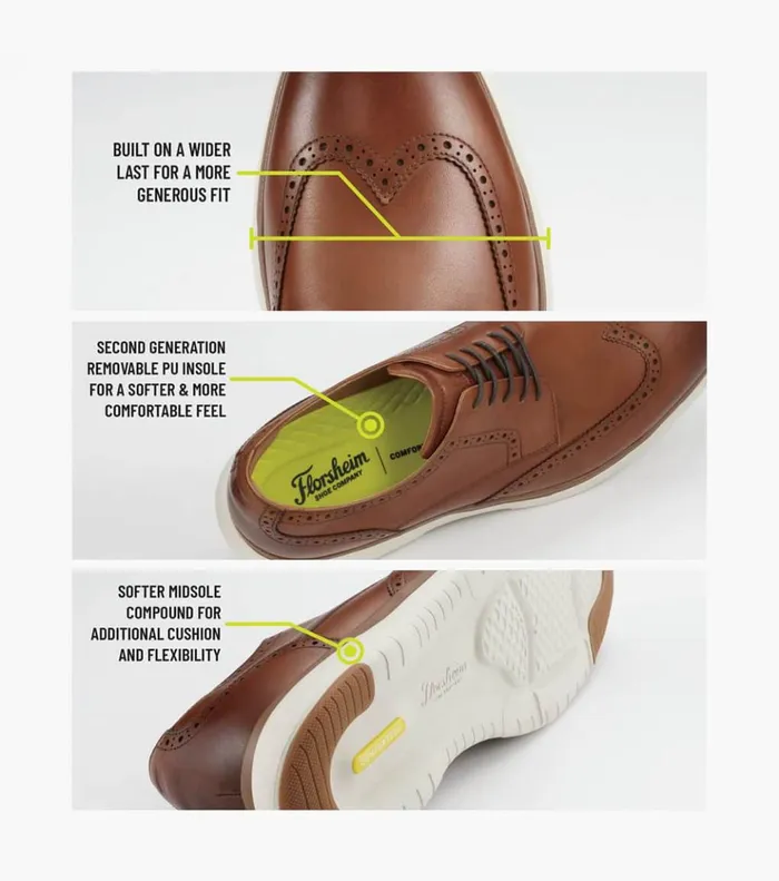Flair Moc Toe Lace Up Boot Brown Multi Men Florsheim Casual Shoes